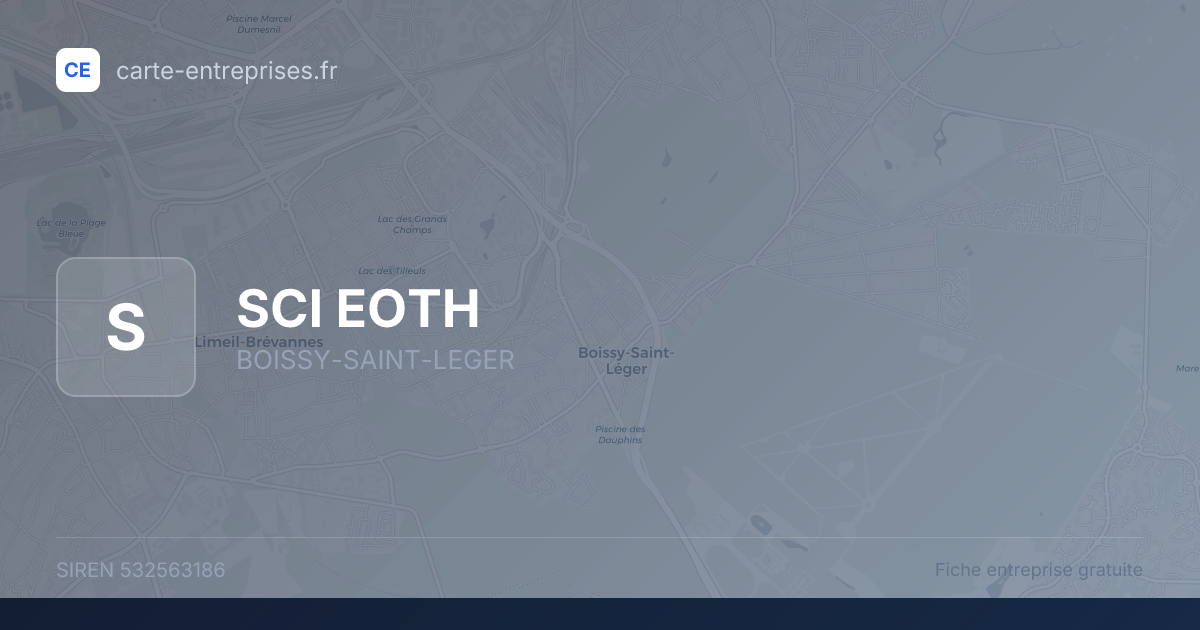 SCI EOTH — 532563186 — fiche entreprise
