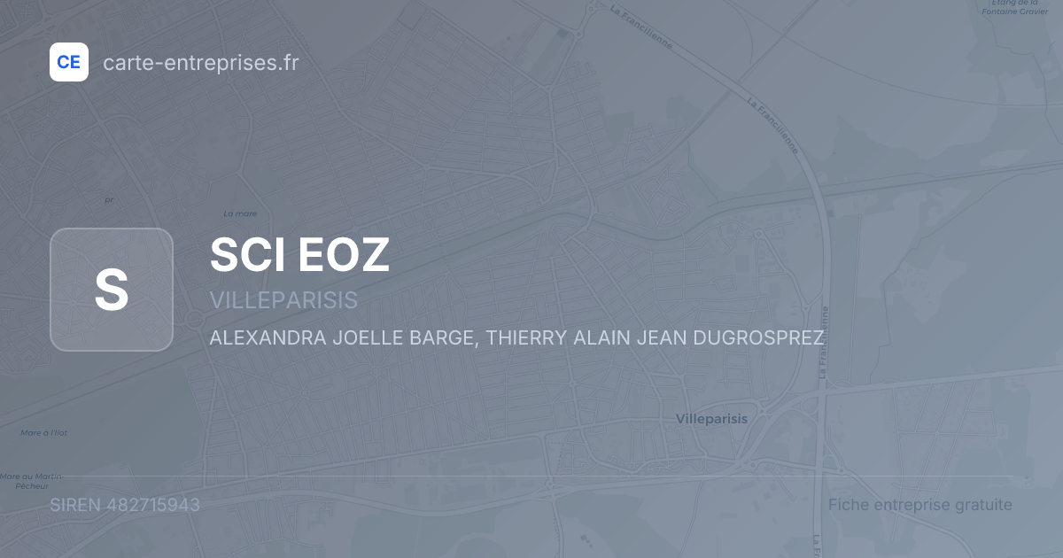 SCI EOZ — 482715943 — fiche entreprise