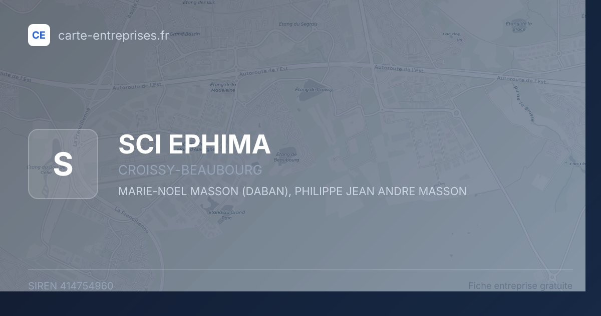 SCI EPHIMA — 414754960 — fiche entreprise