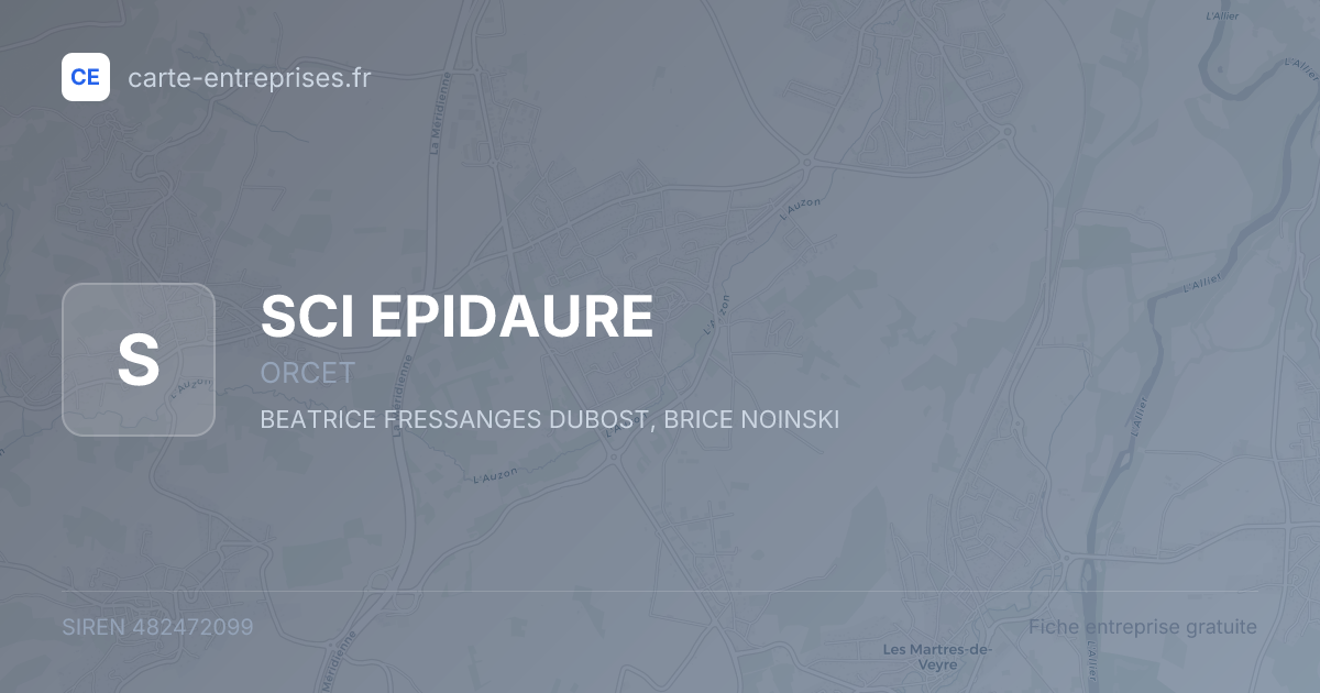 SCI EPIDAURE — 482472099 — fiche entreprise