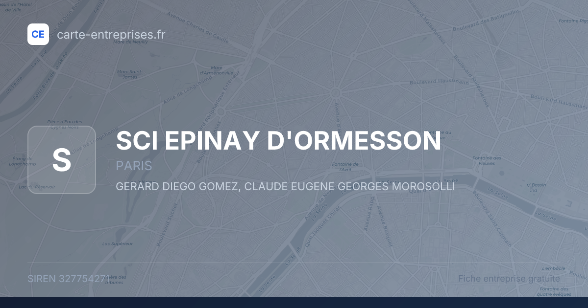 SCI EPINAY D'ORMESSON — 327754271 — fiche entreprise
