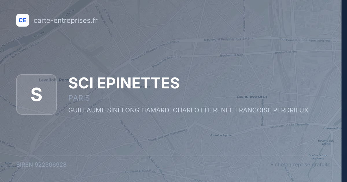 SCI EPINETTES — 922506928 — fiche entreprise