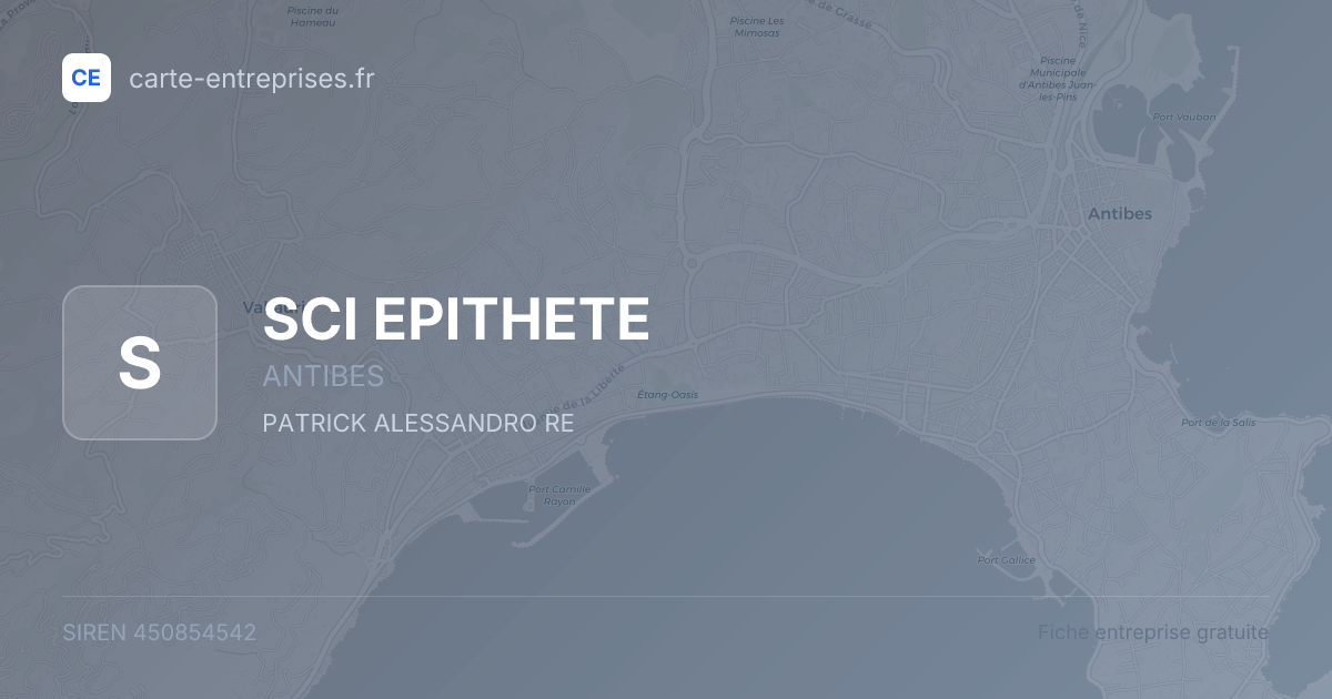 SCI EPITHETE — 450854542 — fiche entreprise