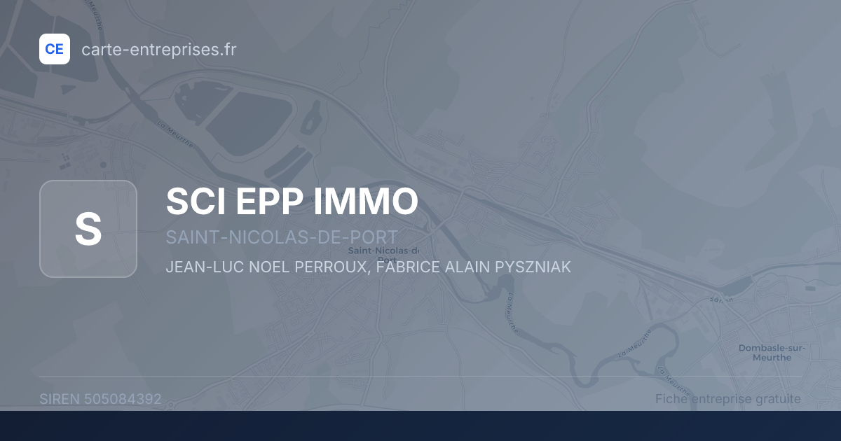 SCI EPP IMMO — 505084392 — fiche entreprise