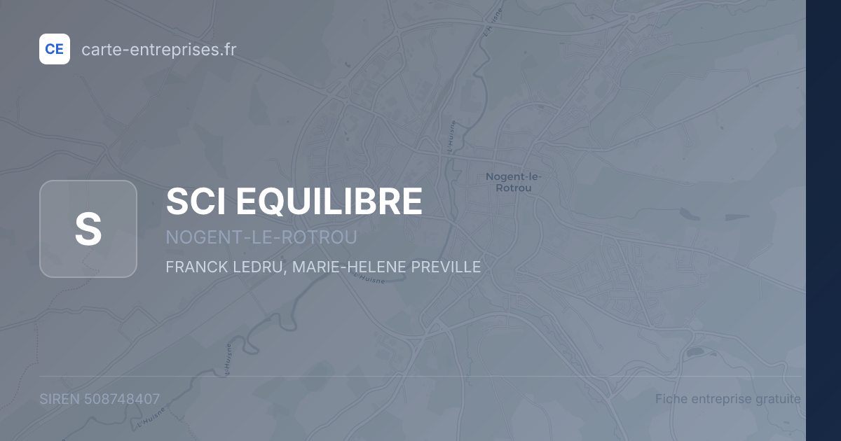 SCI EQUILIBRE — 508748407 — fiche entreprise