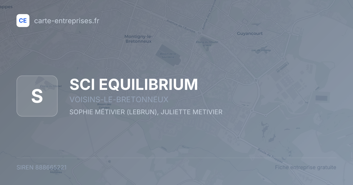 SCI EQUILIBRIUM — 888665221 — fiche entreprise