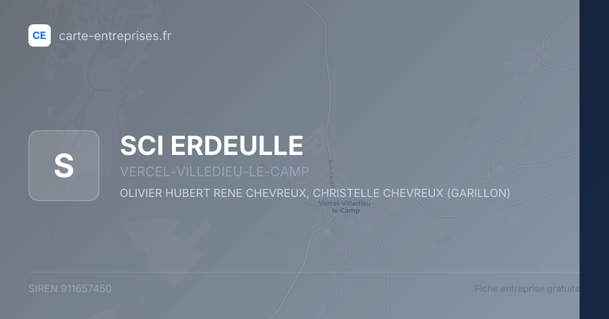 SCI ERDEULLE — 911657450 — fiche entreprise