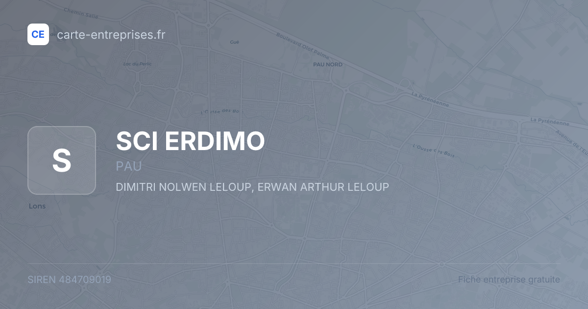 SCI ERDIMO — 484709019 — fiche entreprise