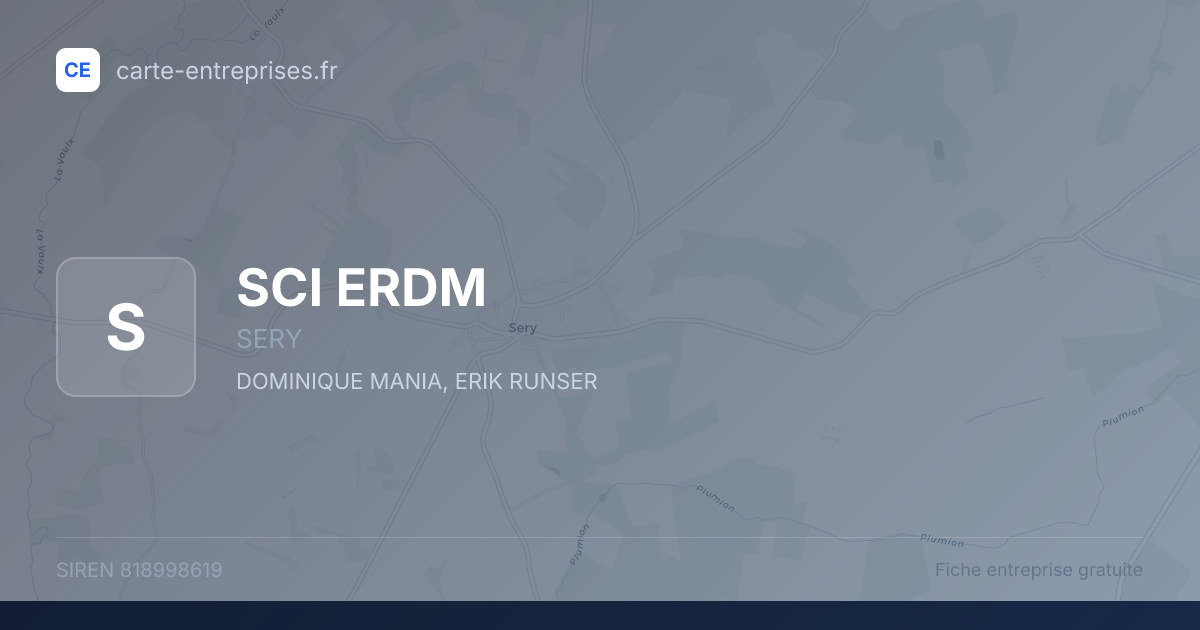 SCI ERDM — 818998619 — fiche entreprise