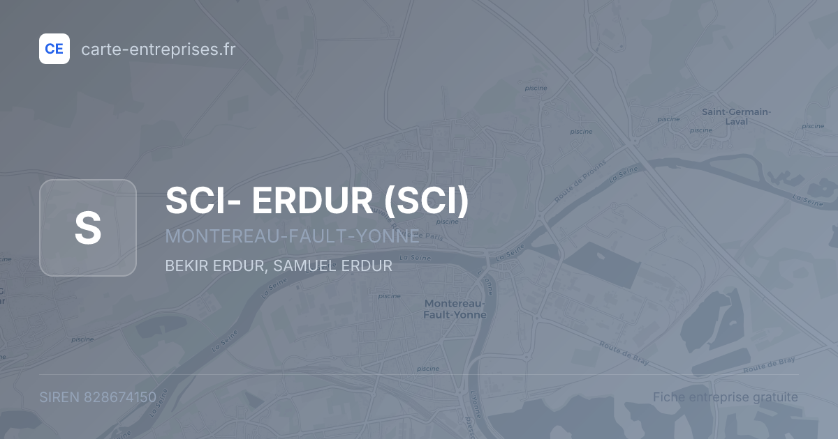 SCI- ERDUR (SCI) — 828674150 — fiche entreprise