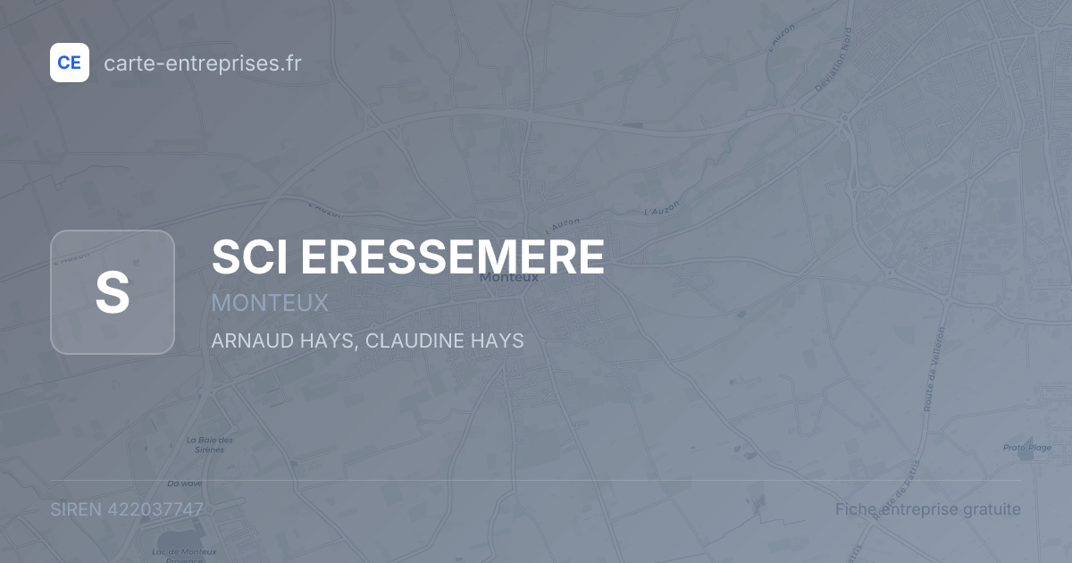 SCI ERESSEMERE — 422037747 — fiche entreprise