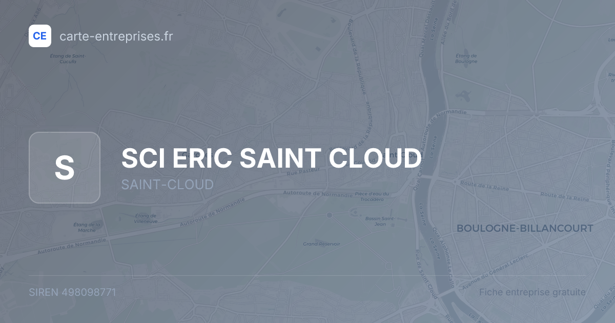 SCI ERIC SAINT CLOUD — 498098771 — fiche entreprise