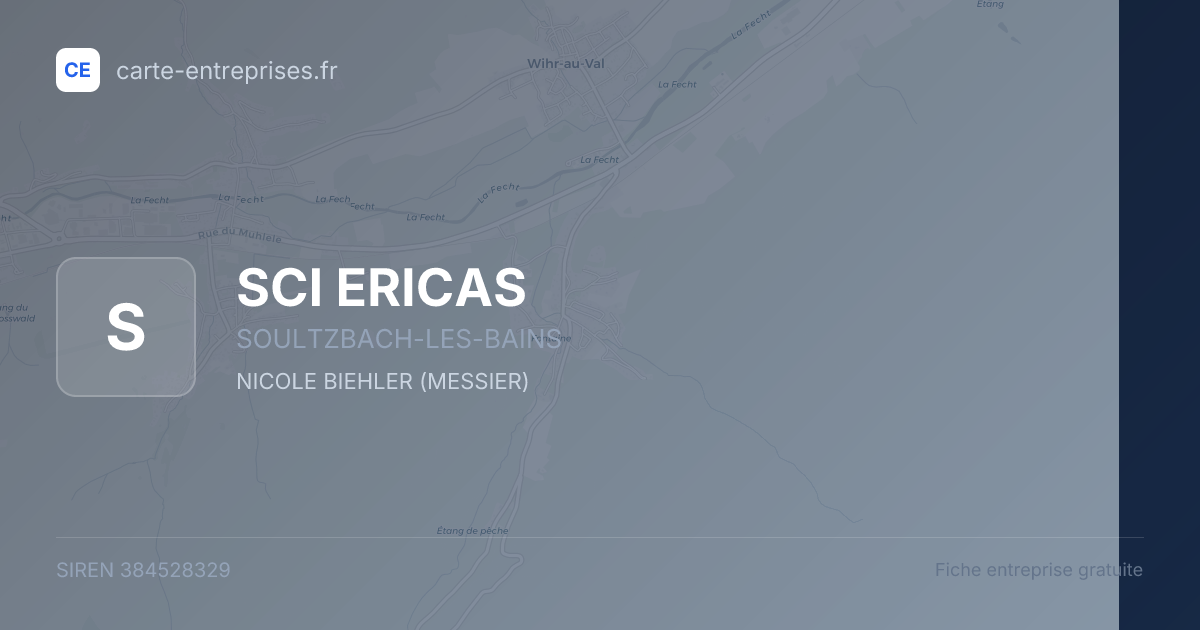 SCI ERICAS — 384528329 — fiche entreprise