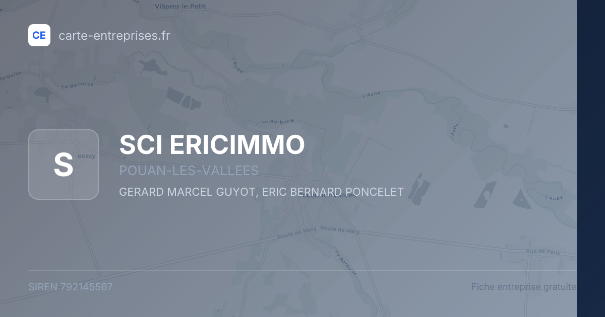 SCI ERICIMMO — 792145567 — fiche entreprise