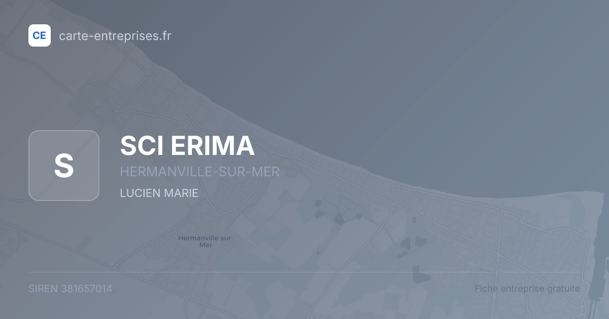 SCI ERIMA — 381657014 — fiche entreprise