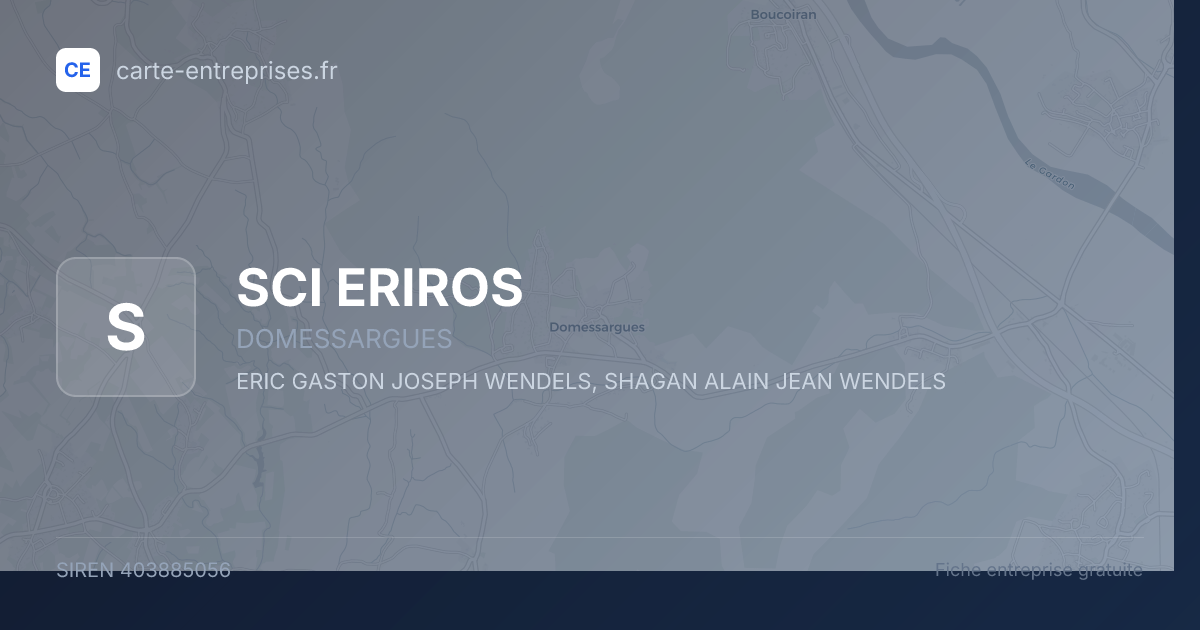 SCI ERIROS — 403885056 — fiche entreprise