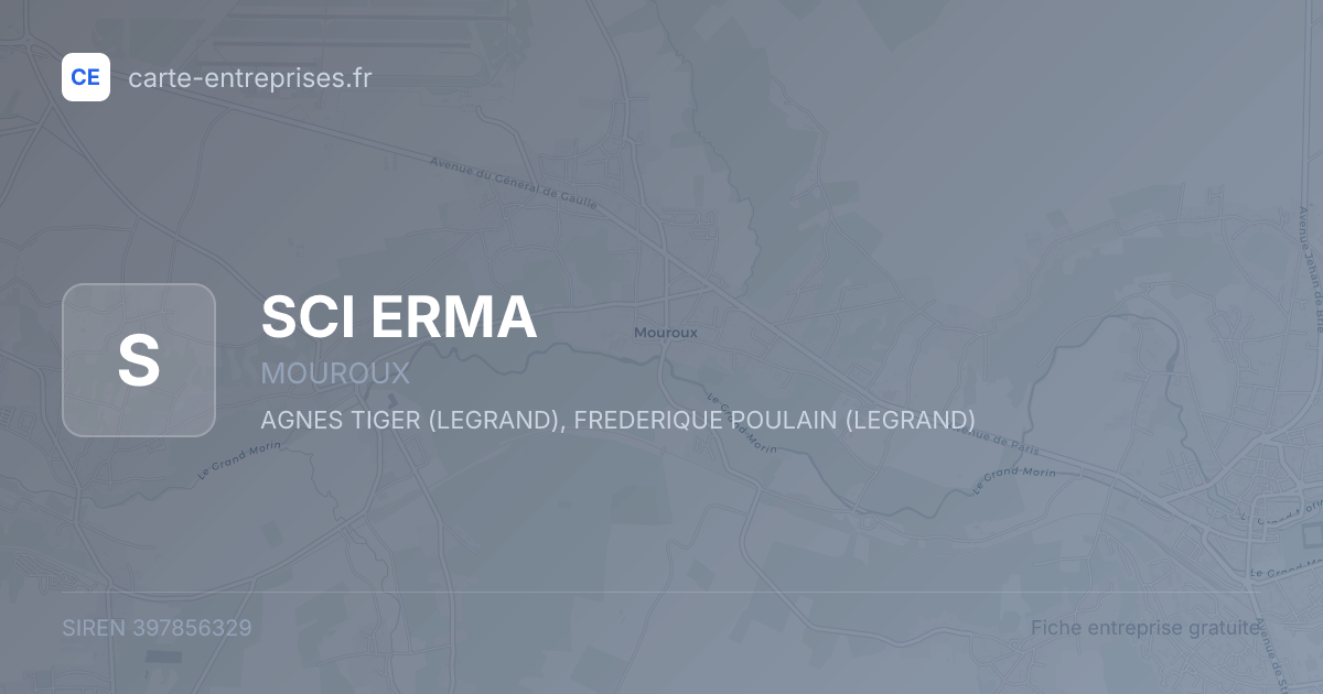 SCI ERMA — 397856329 — fiche entreprise
