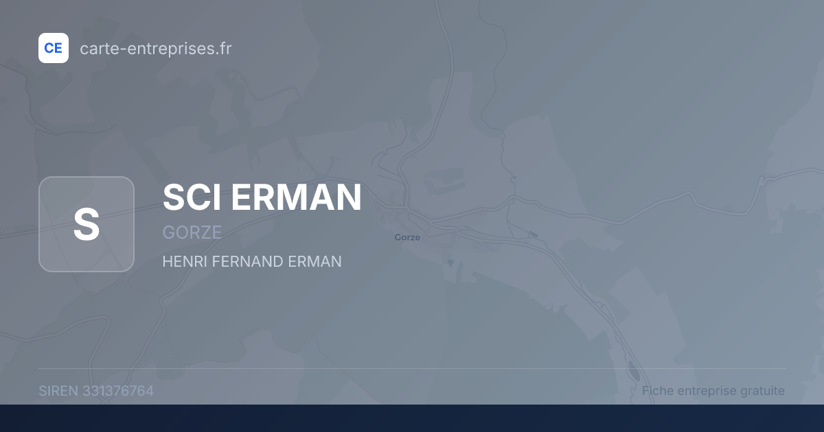 SCI ERMAN — 331376764 — fiche entreprise