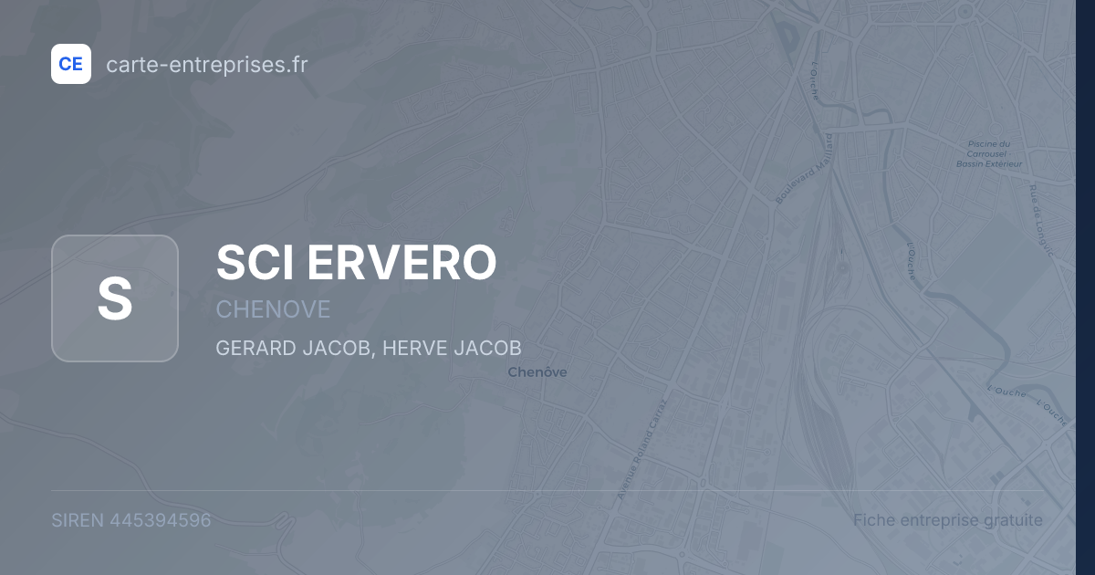 SCI ERVERO — 445394596 — fiche entreprise