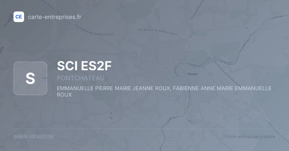 SCI ES2F — 481482198 — fiche entreprise