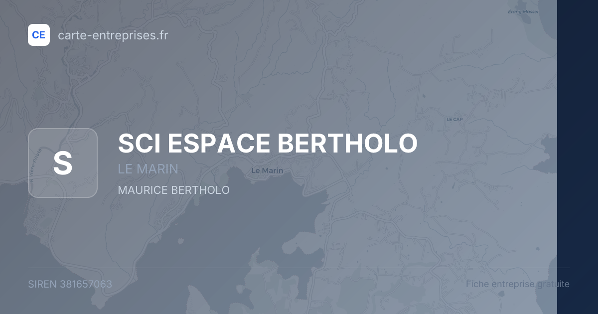 SCI ESPACE BERTHOLO — 381657063 — fiche entreprise