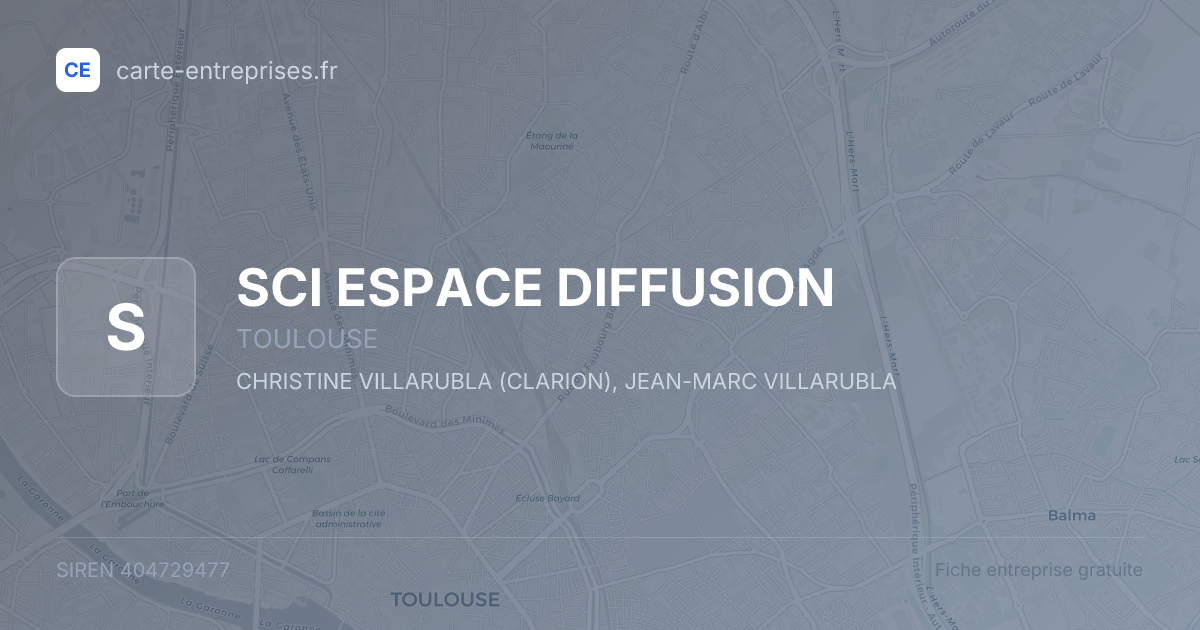 SCI ESPACE DIFFUSION — 404729477 — fiche entreprise