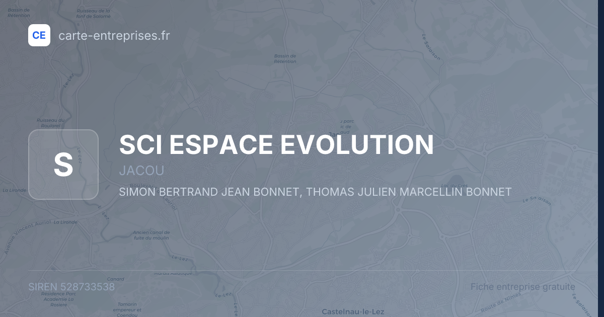 SCI ESPACE EVOLUTION — 528733538 — fiche entreprise
