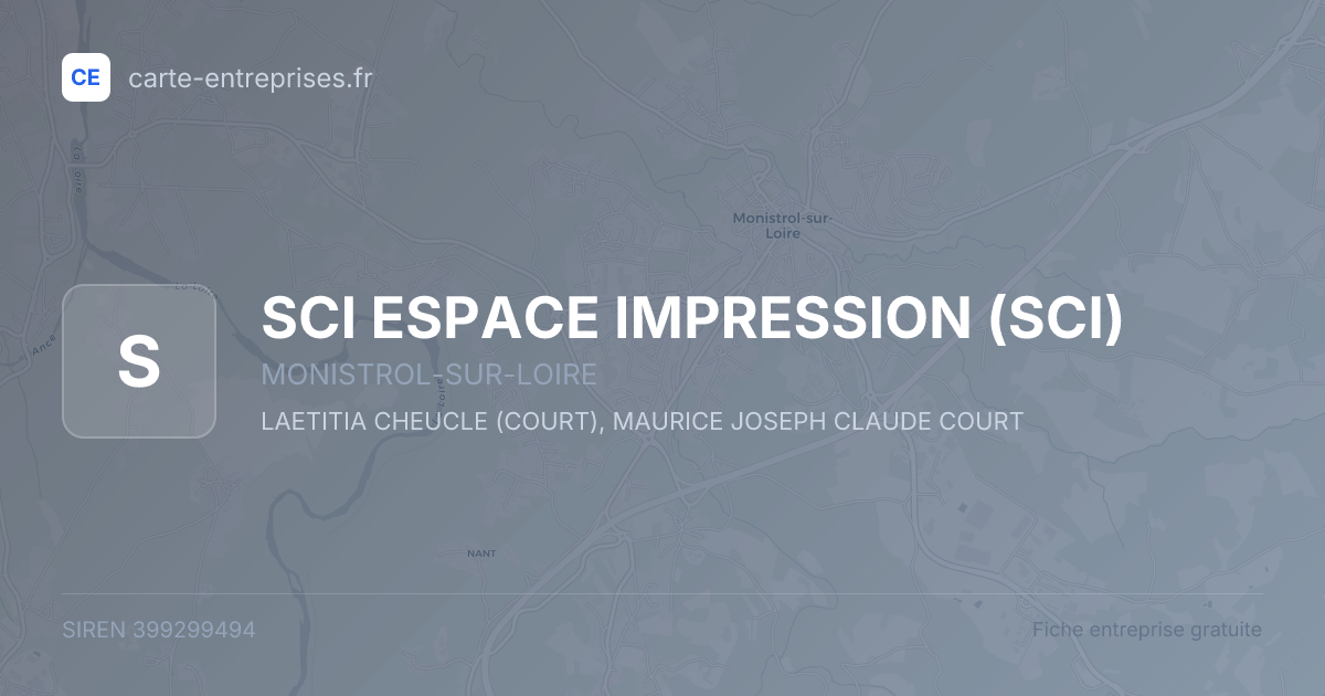 SCI ESPACE IMPRESSION (SCI) — 399299494 — fiche entreprise