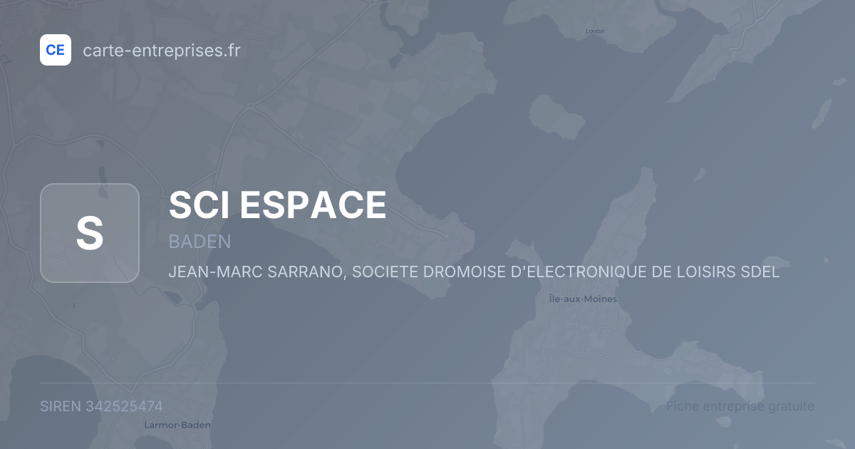 SCI ESPACE — 342525474 — fiche entreprise
