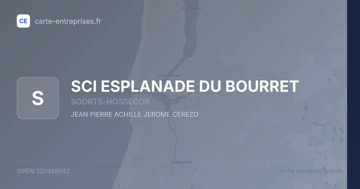 SCI ESPLANADE DU BOURRET — 320488042 — fiche entreprise