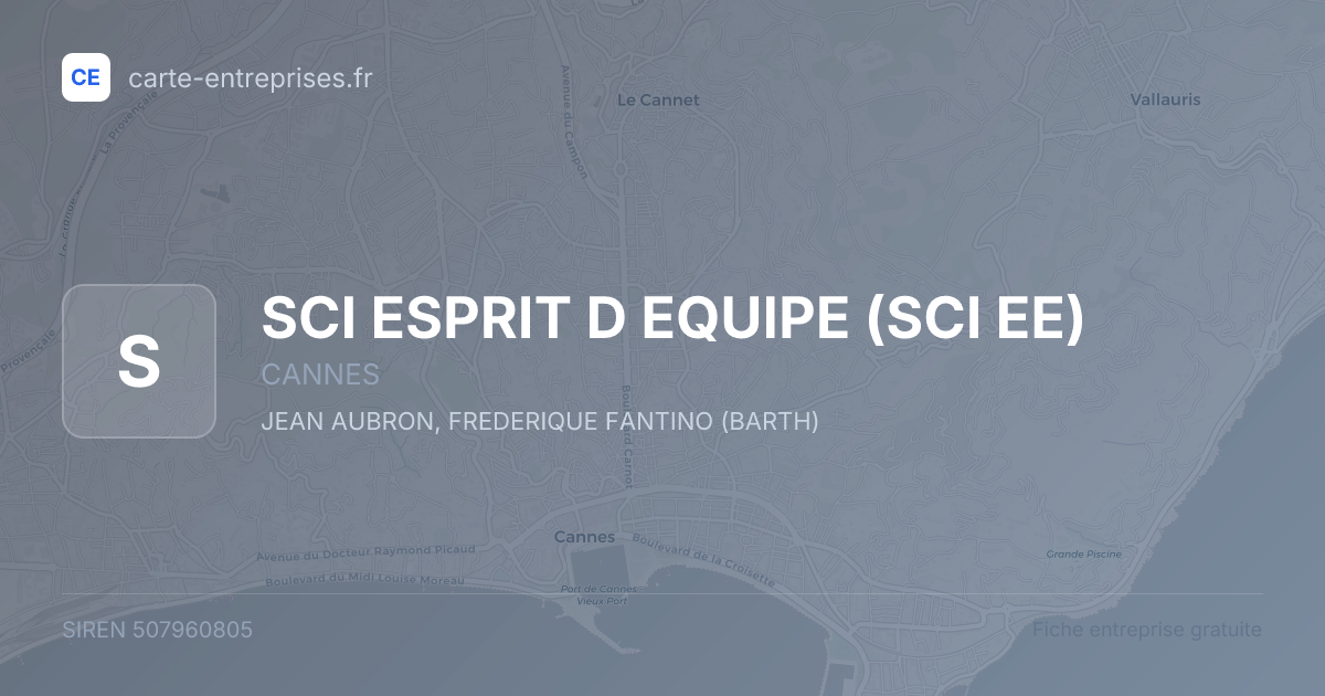 SCI ESPRIT D EQUIPE (SCI EE) — 507960805 — fiche entreprise