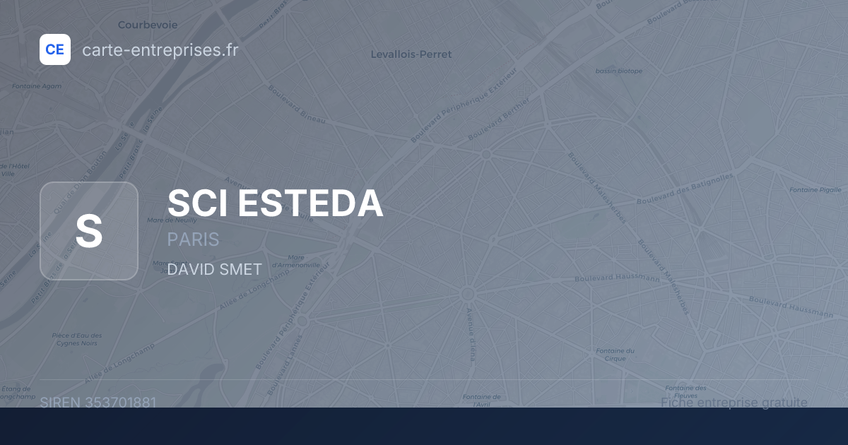 SCI ESTEDA — 353701881 — fiche entreprise