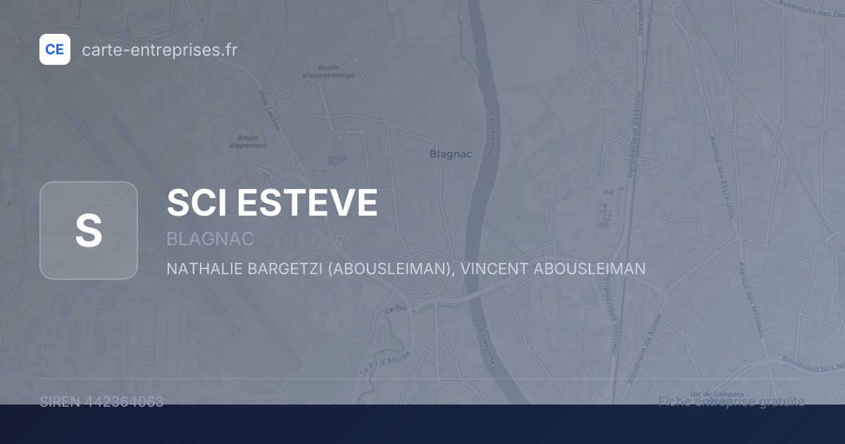 SCI ESTEVE — 442364063 — fiche entreprise