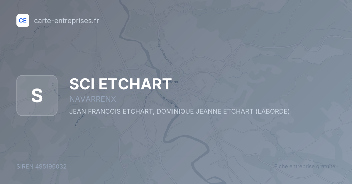 SCI ETCHART — 495196032 — fiche entreprise