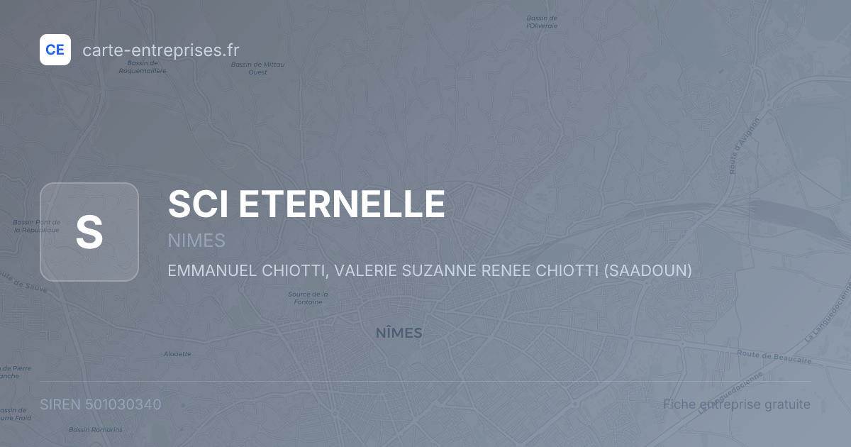 SCI ETERNELLE — 501030340 — fiche entreprise