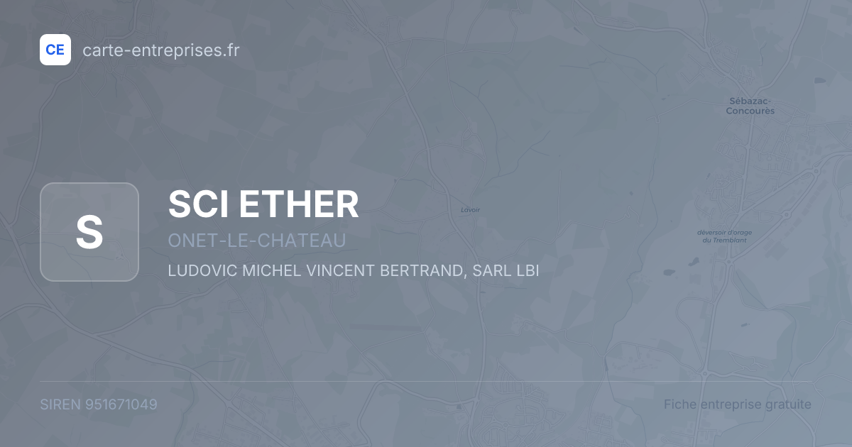 SCI ETHER — 951671049 — fiche entreprise