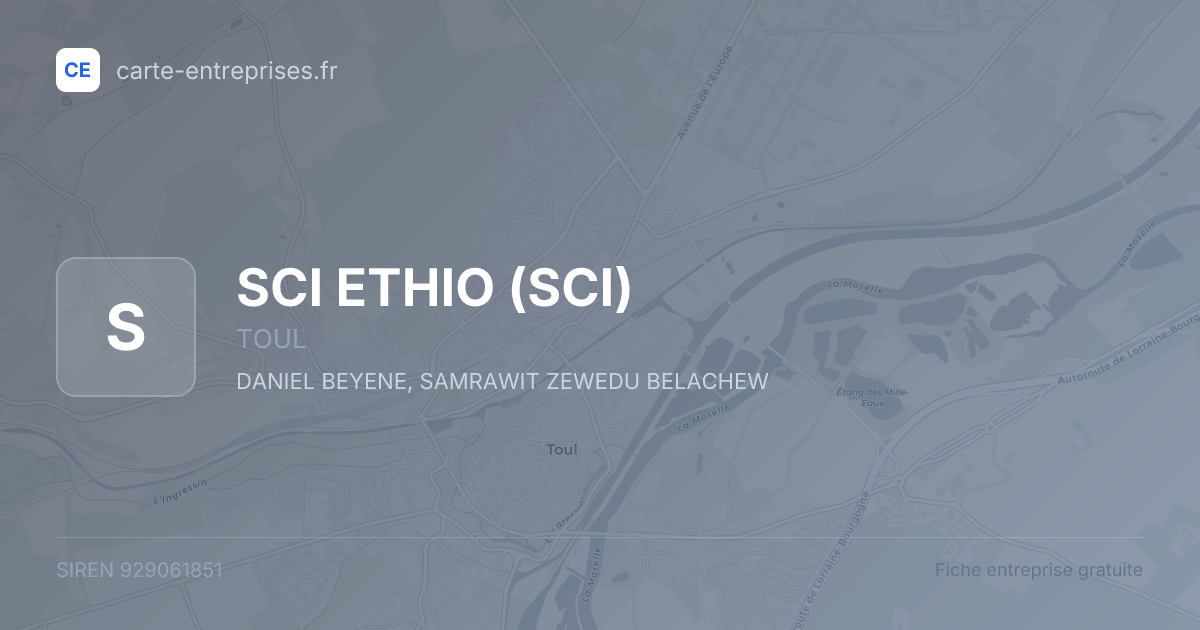 SCI ETHIO (SCI) — 929061851 — fiche entreprise
