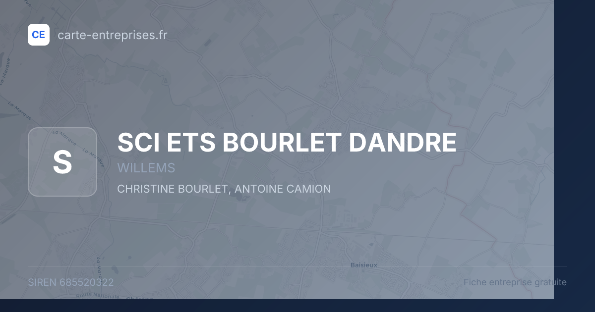SCI ETS BOURLET DANDRE — 685520322 — fiche entreprise