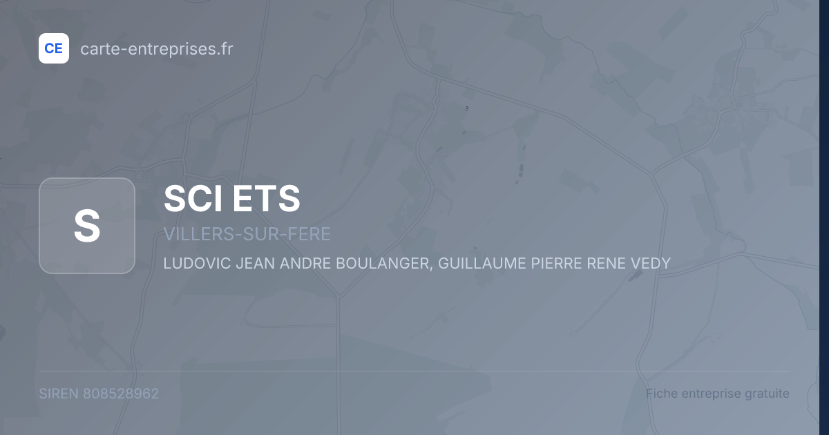 SCI ETS — 808528962 — fiche entreprise