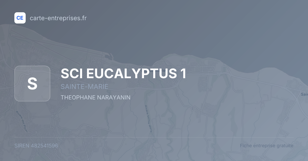 SCI EUCALYPTUS 1 — 482541596 — fiche entreprise