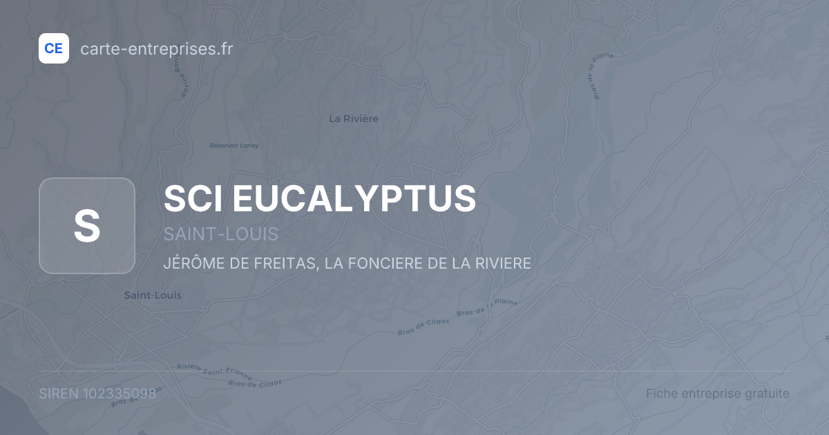 SCI EUCALYPTUS — 102335098 — fiche entreprise