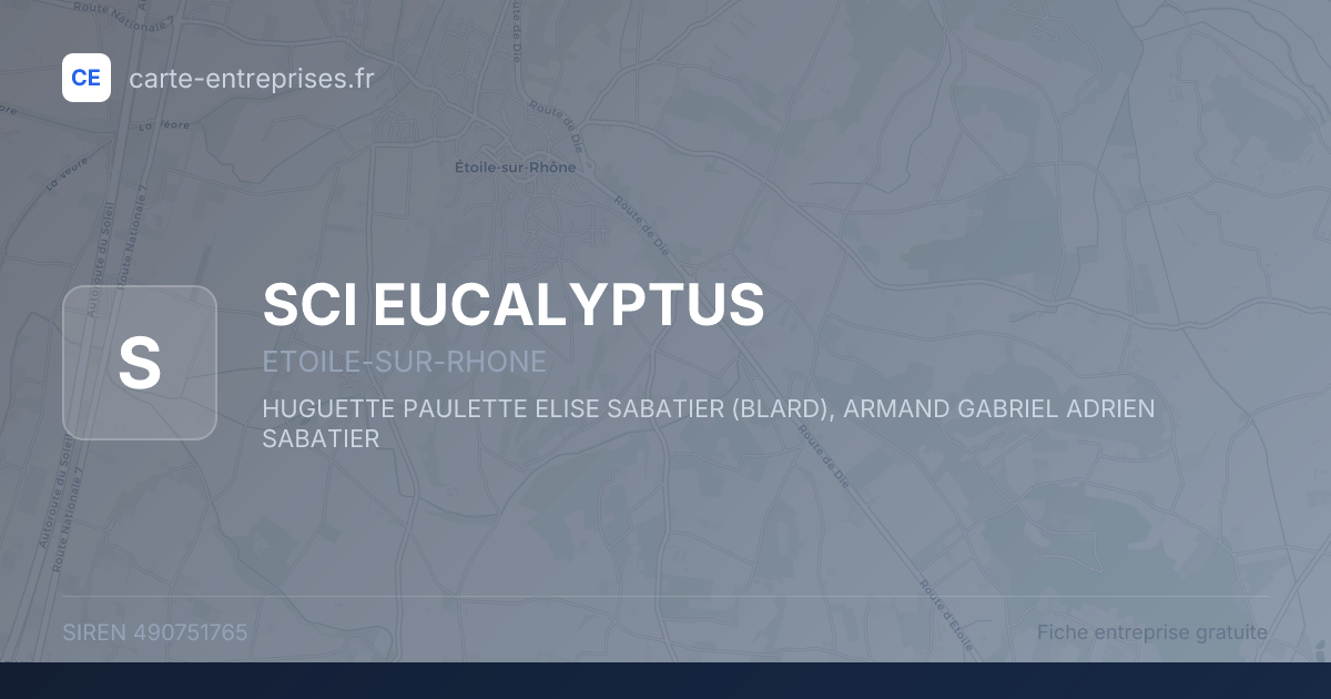 SCI EUCALYPTUS — 490751765 — fiche entreprise