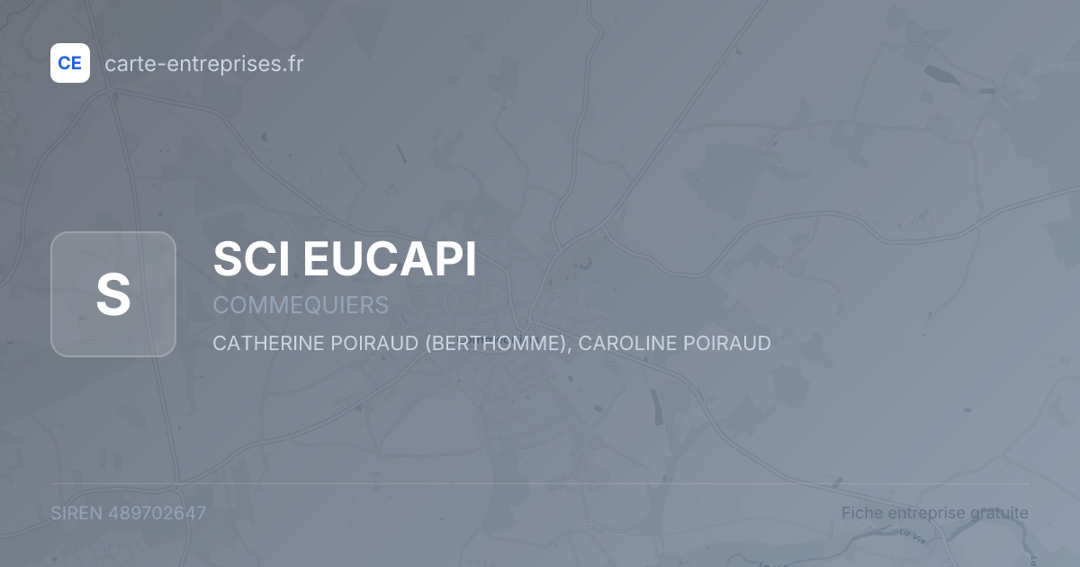 SCI EUCAPI — 489702647 — fiche entreprise