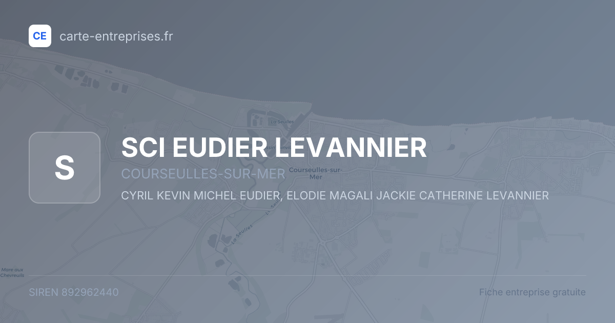 SCI EUDIER LEVANNIER — 892962440 — fiche entreprise