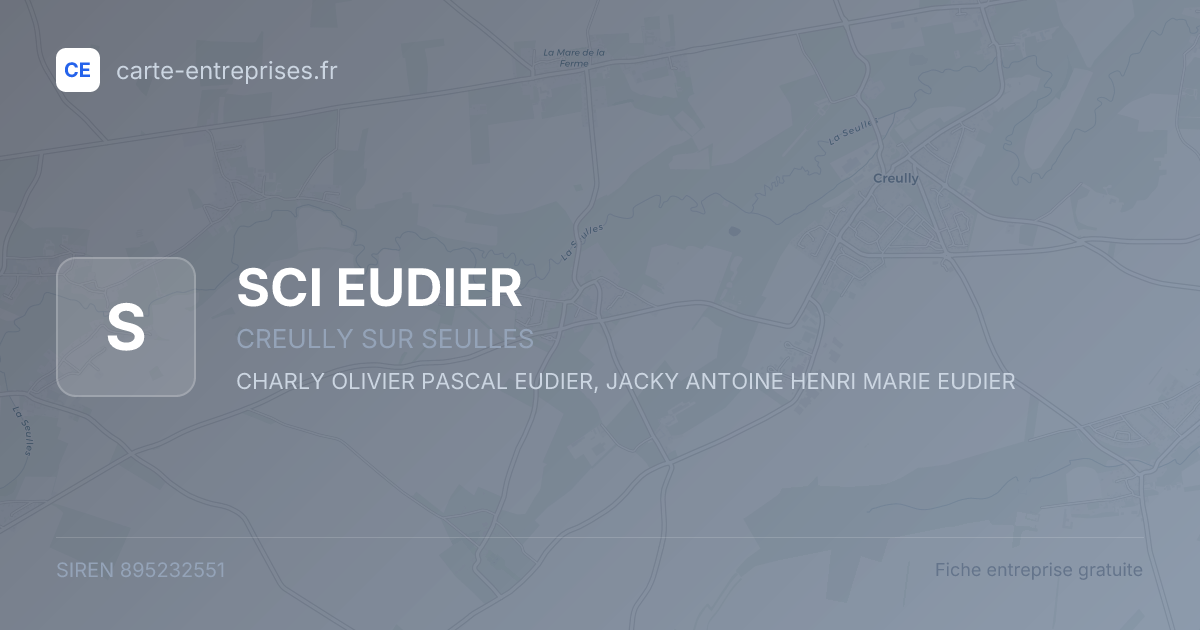 SCI EUDIER — 895232551 — fiche entreprise