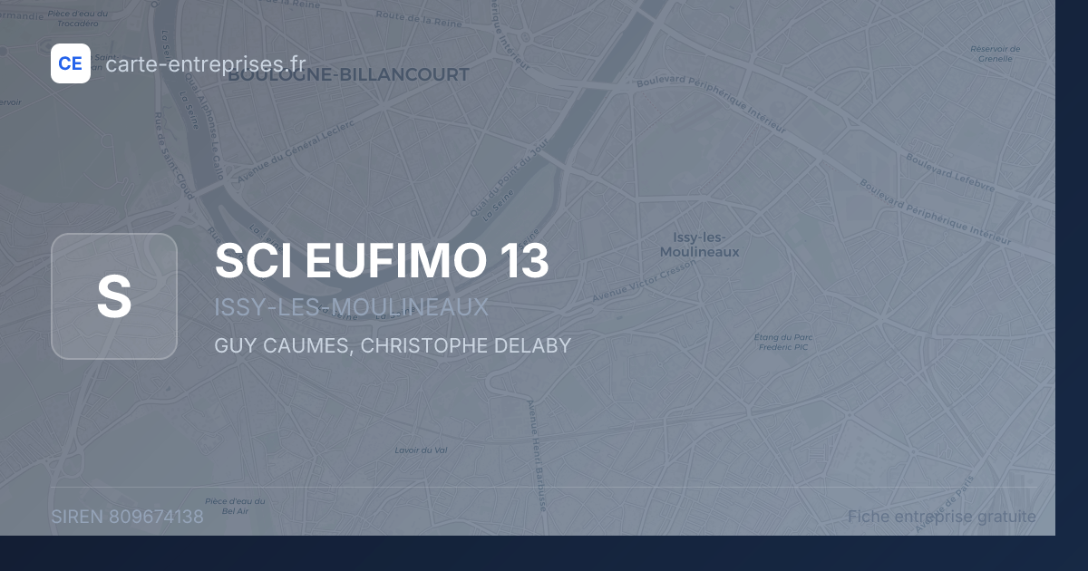 SCI EUFIMO 13 — 809674138 — fiche entreprise