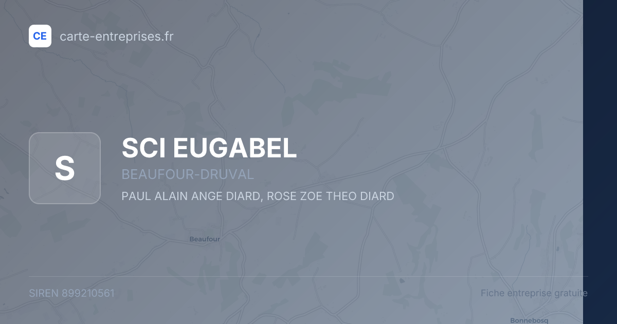 SCI EUGABEL — 899210561 — fiche entreprise