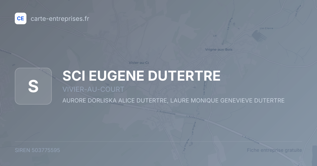 SCI EUGENE DUTERTRE — 503775595 — fiche entreprise
