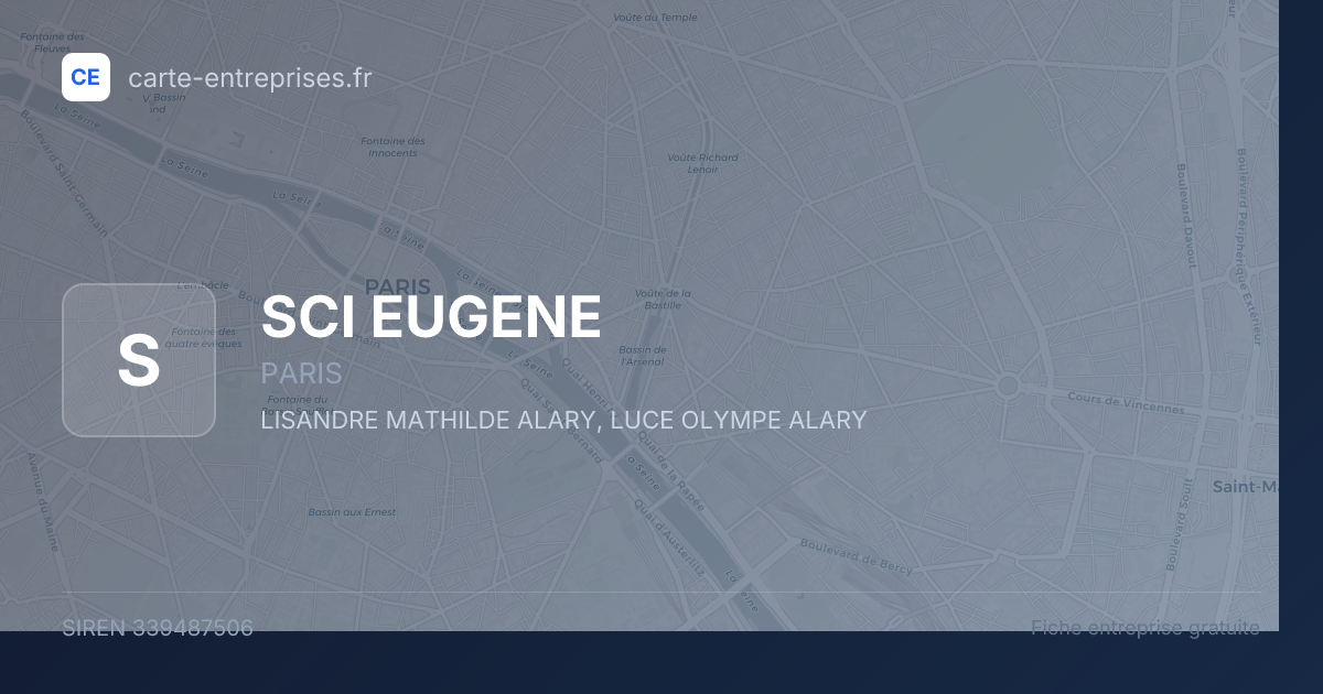 SCI EUGENE — 339487506 — fiche entreprise