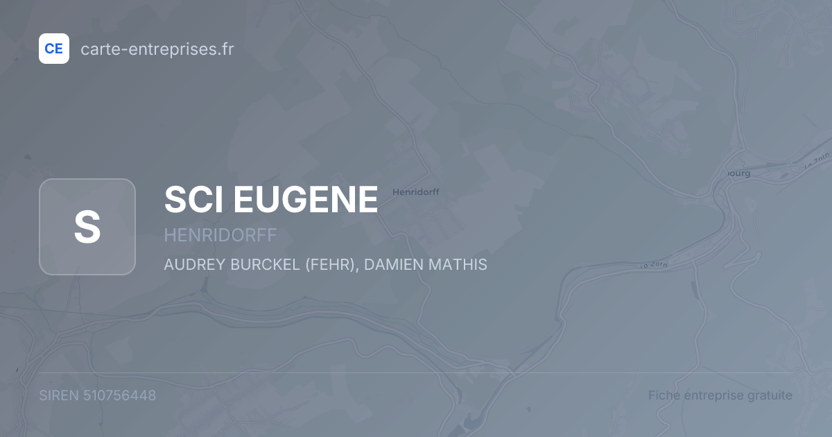SCI EUGENE — 510756448 — fiche entreprise